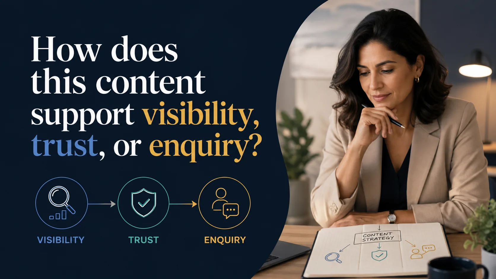 Content strategy supporting visibility, trust, and enquiry for UK SMEs