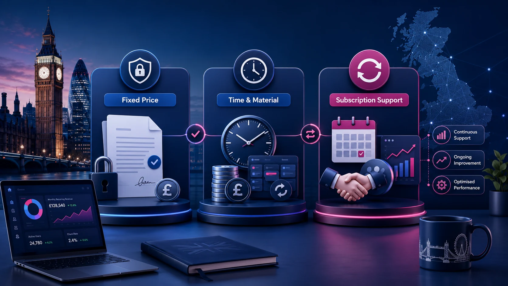 Fixed Price vs Time & Material vs Subscription Support: Which Model Works Better for UK SMEs and SaaS Founders?
